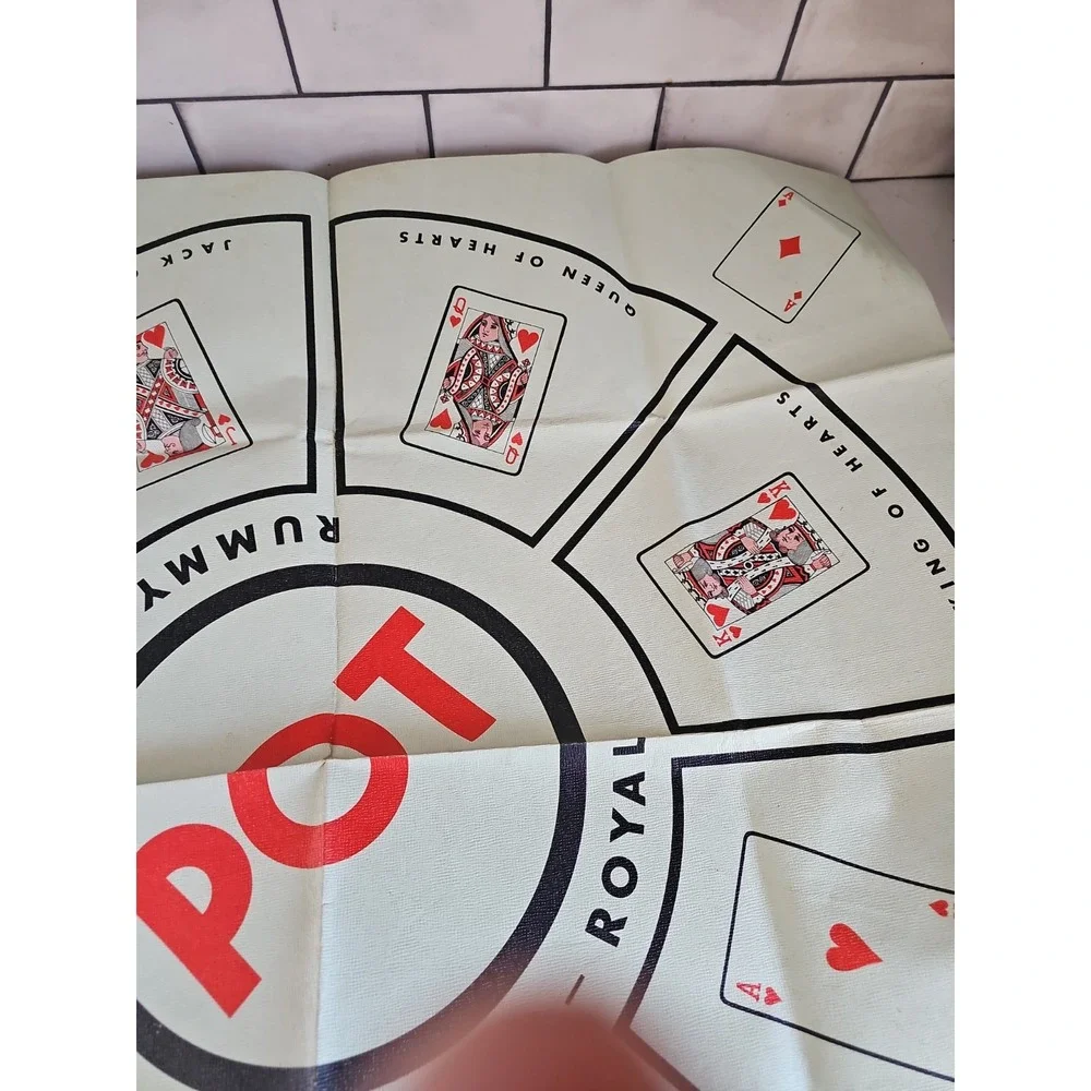Vintage Rummy Royal  1973 Vinyl Game Mat Whitman Red Box, Box and Mat only